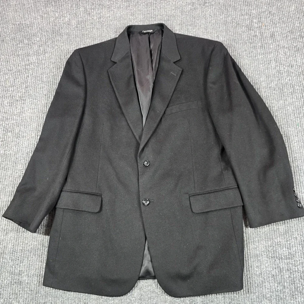 Jos. A. Bank Gordon Blazer‎ Mens 44 Black Cashmere Lined Single-Breasted Coat